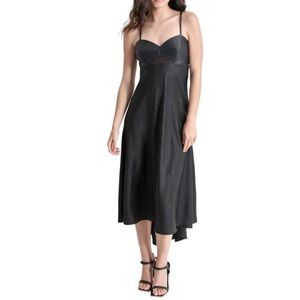 DKNY Women's Black Sleeveless Satin Slipdress Size 10